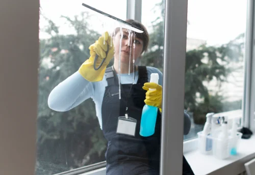Nettoyage de vitres intérieures et extérieures au Pasquier